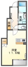 カーサひまわり 1Kの間取り