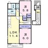 レスポワールＢ 2LDKの間取り