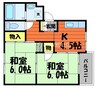 トリヴァンベール鳥越 2Kの間取り