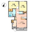 クレア 2LDKの間取り