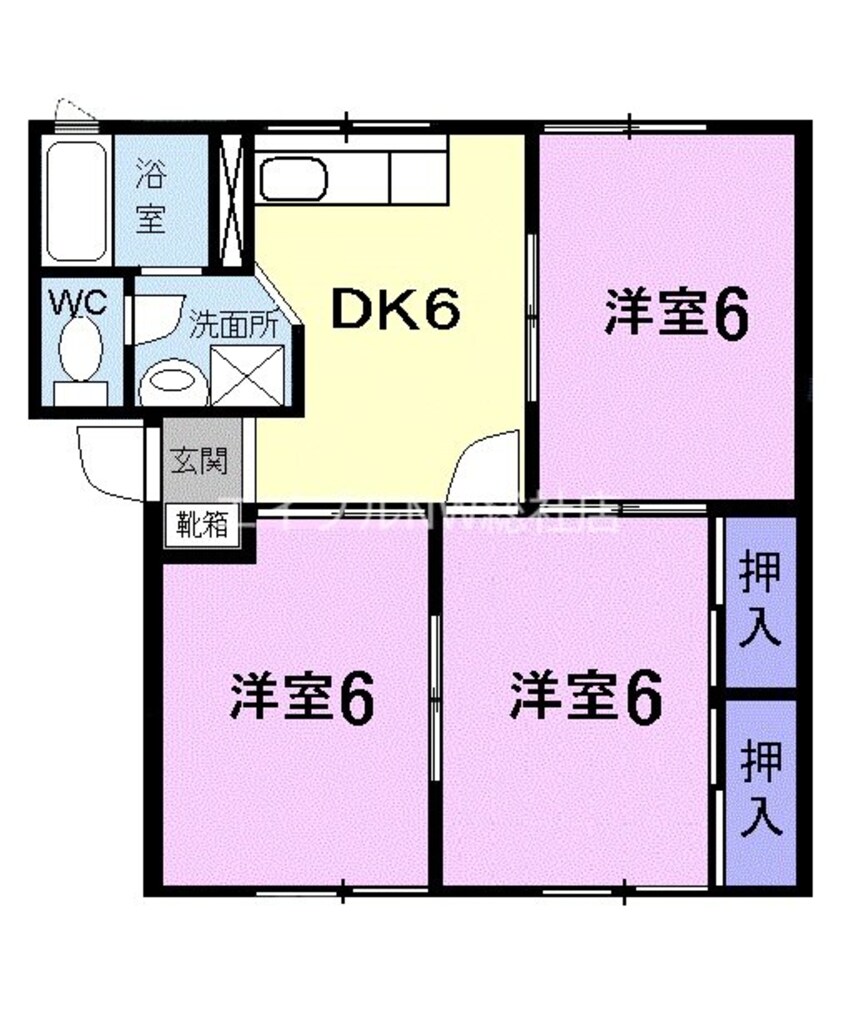 間取図 アブニール吉富　Ｃ