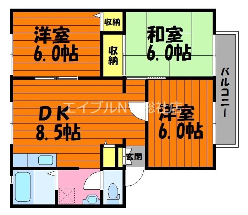 間取図 サンビレッジブライト　Ｂ棟