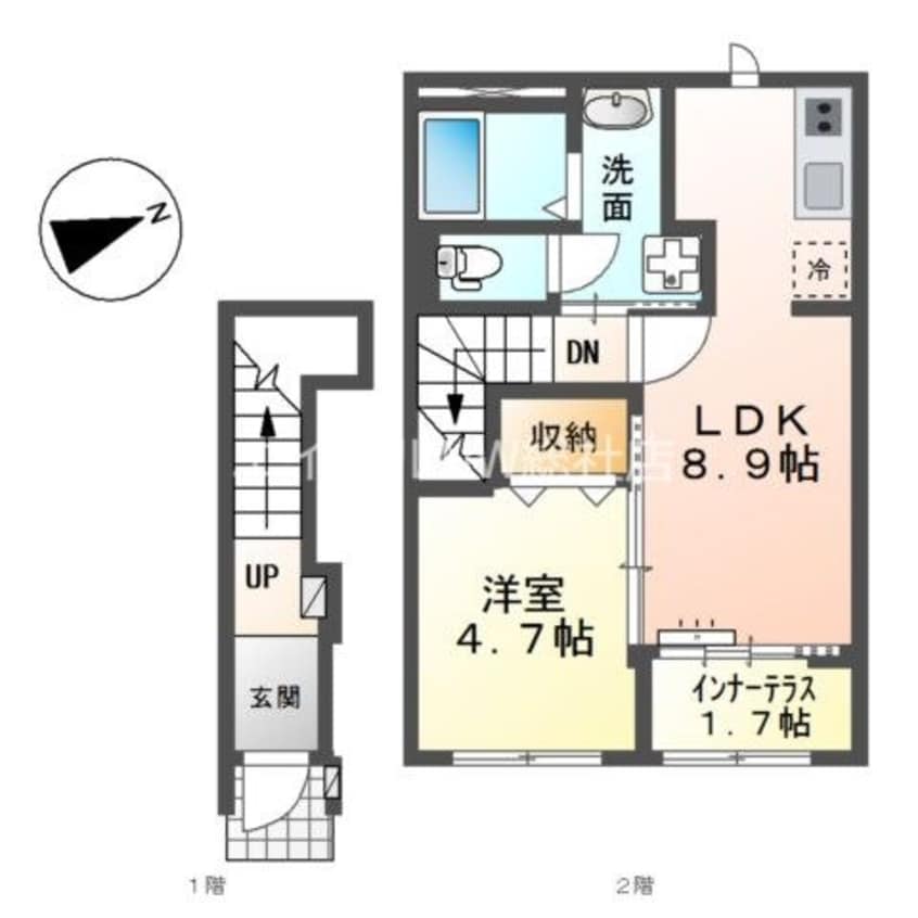 間取図 仮）スターテラスⅡ　福田町古新田