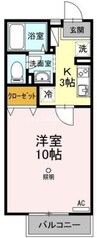 秋桜　Ａ棟 1Kの間取り