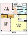 クレールはな 2LDKの間取り