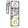 プラシード 1LDKの間取り