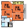 ディアス　アリキ 3Kの間取り