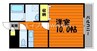 カーサＫ153 1Kの間取り