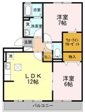 ソレアードＡＫＡＩ　Ⅱの間取図