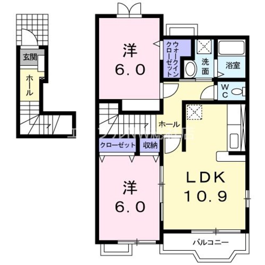 間取図 メロウ　グローブＡ