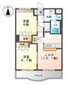 アベニール弐番館 2LDKの間取り