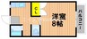 総社Sフラッツ　E棟 1Kの間取り