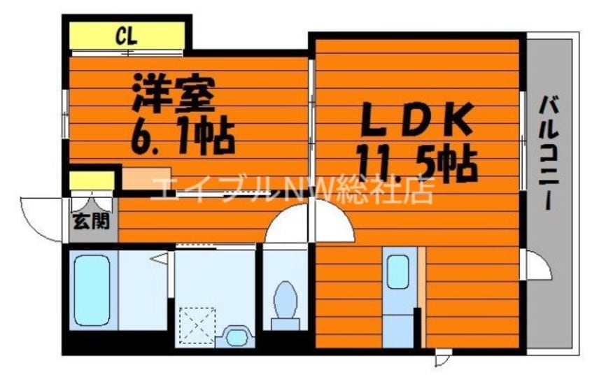 間取図 イデアーレ中庄　Ｂ