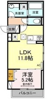 パーク倉敷 1LDKの間取り