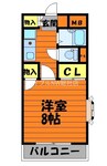 ハイシティー堀南 1Kの間取り