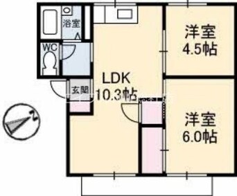 間取図 プレジール梶谷