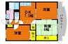 プリムローズコート 3DKの間取り