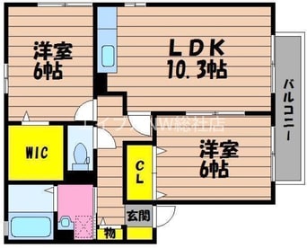 間取図 フォーチューン真壁　B棟
