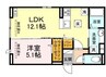 ベル・ポスト 1LDKの間取り
