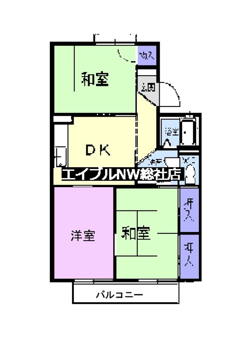 間取図 アブニール吉富　Ａ