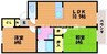 セレーノ岡本　B棟 2LDKの間取り