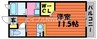 プレインパイン　A棟 1Rの間取り