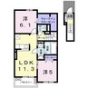 リバレイン　ヒロ 2LDKの間取り