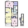 ウエスト　ディオスⅡ 2LDKの間取り