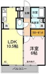 ソレイユ水江　 1LDKの間取り