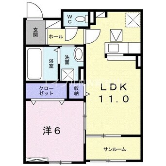 間取図 サニーメゾンまきび