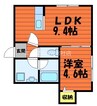 アスイエ 1LDKの間取り