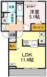 ルナⅦ 1LDKの間取り