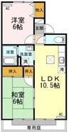 セレーノ岡本　A棟 2LDKの間取り