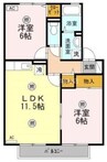 プリムローズ 2LDKの間取り