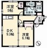 オリーブテラス　C棟 2DKの間取り