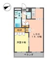 ルミナス玉島 1LDKの間取り