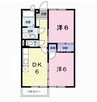 サンスクエア－Ｃ 2DKの間取り