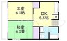 ワルツⅠ 2DKの間取り