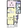 セントプラージュ　Ａ 1LDKの間取り