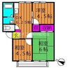 ガーデン三宅ハイツＢ 3DKの間取り