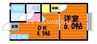 サーレ松島 1DKの間取り