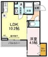 ベイ　ブランシェ老松 1LDKの間取り