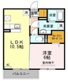 プルミエール 1LDKの間取り