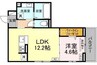 カルム 1LDKの間取り