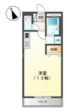 コンフォース亀山Ⅰ 1Rの間取り