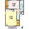 エレガンテ西阿知　Ａ棟 1LDKの間取り