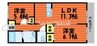 プランドール 2LDKの間取り