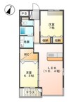 リール・ヴィー 2LDKの間取り