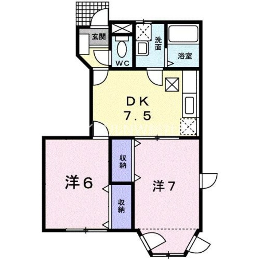 間取図 クレストハイムＢ