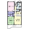 レジデンス辻が花Ⅰ 2LDKの間取り